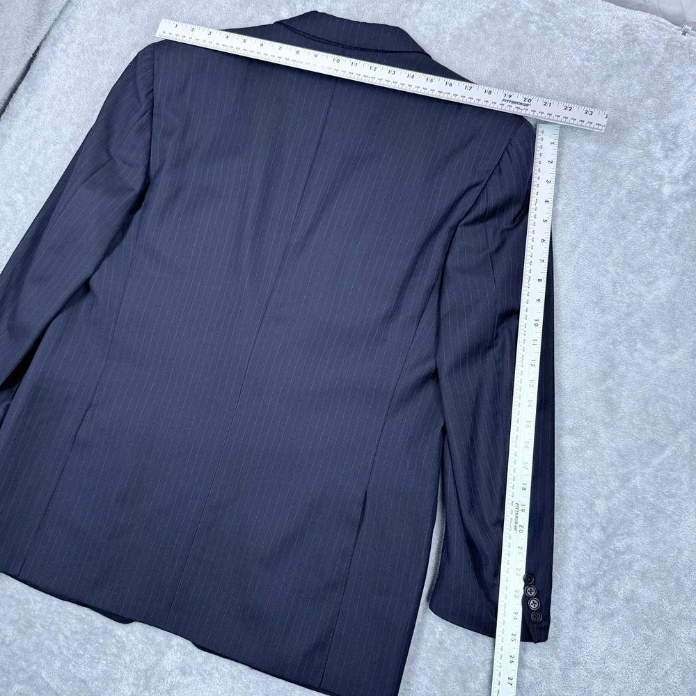 Canali Super 120s Wool Blazer Suit Jacket Mens 44R Navy 13220 Pinstripe 2-Button